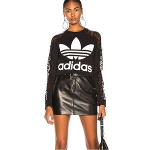 Adidas for Stella McCartney black lace sweatshirt size small